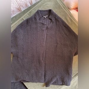 Eileen Fisher black cocoon coat